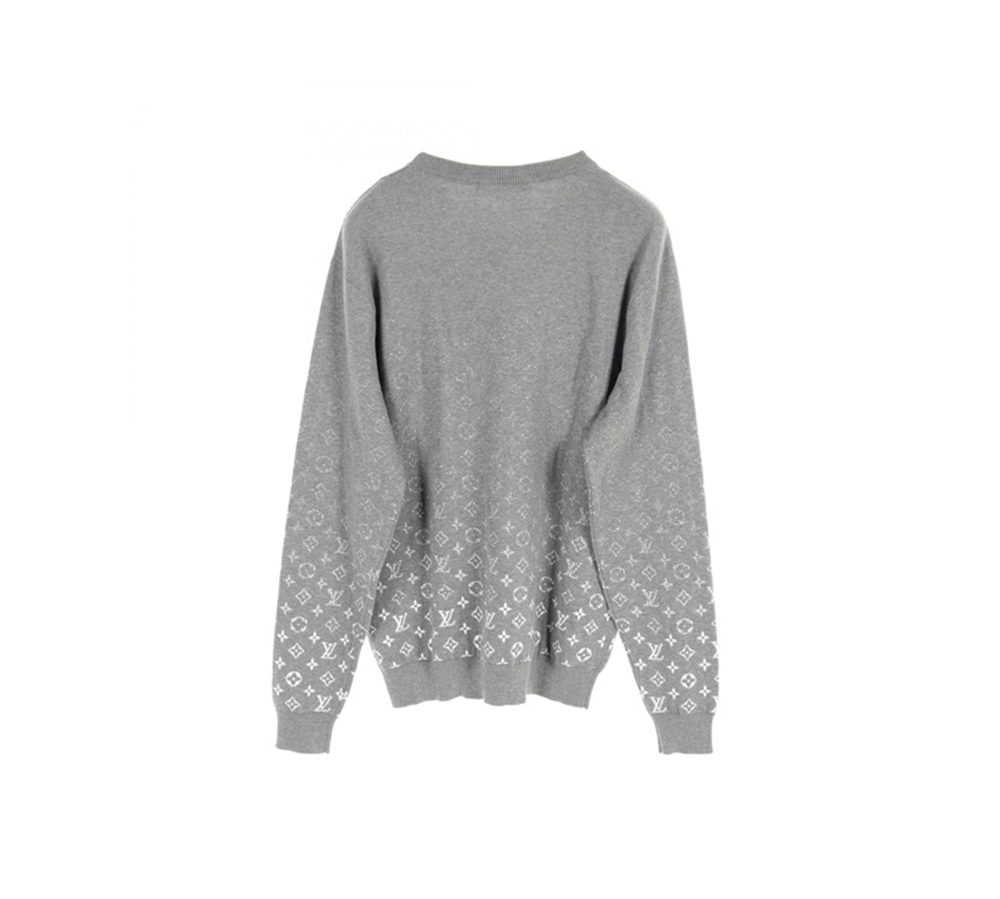 Louis Vuitton Gradient Monogram Knitwear Sweater (USADO) - Grey