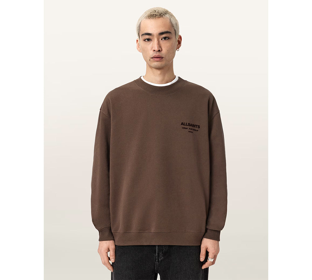 ALLSAINTS Xander Crewneck Sweatshirt - Brown