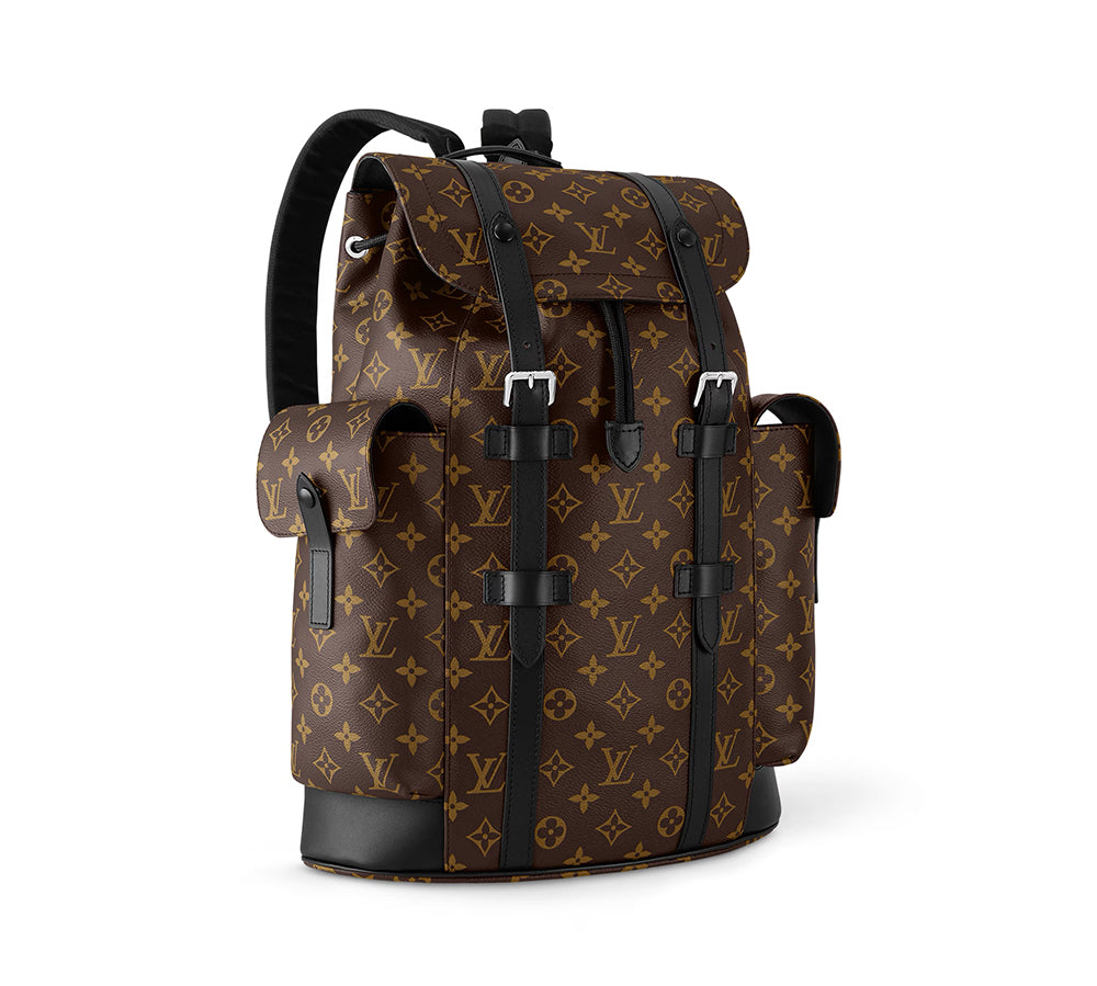 Louis Vuitton Christopher MM Backpack - Monogram Macassar Canvas (USADO)