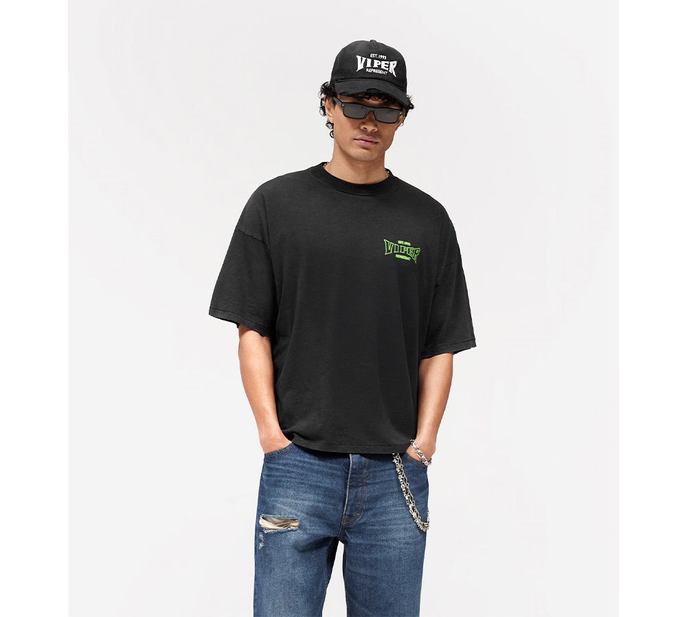 Represent x The Viper Room Glow T-Shirt - Vintage Black