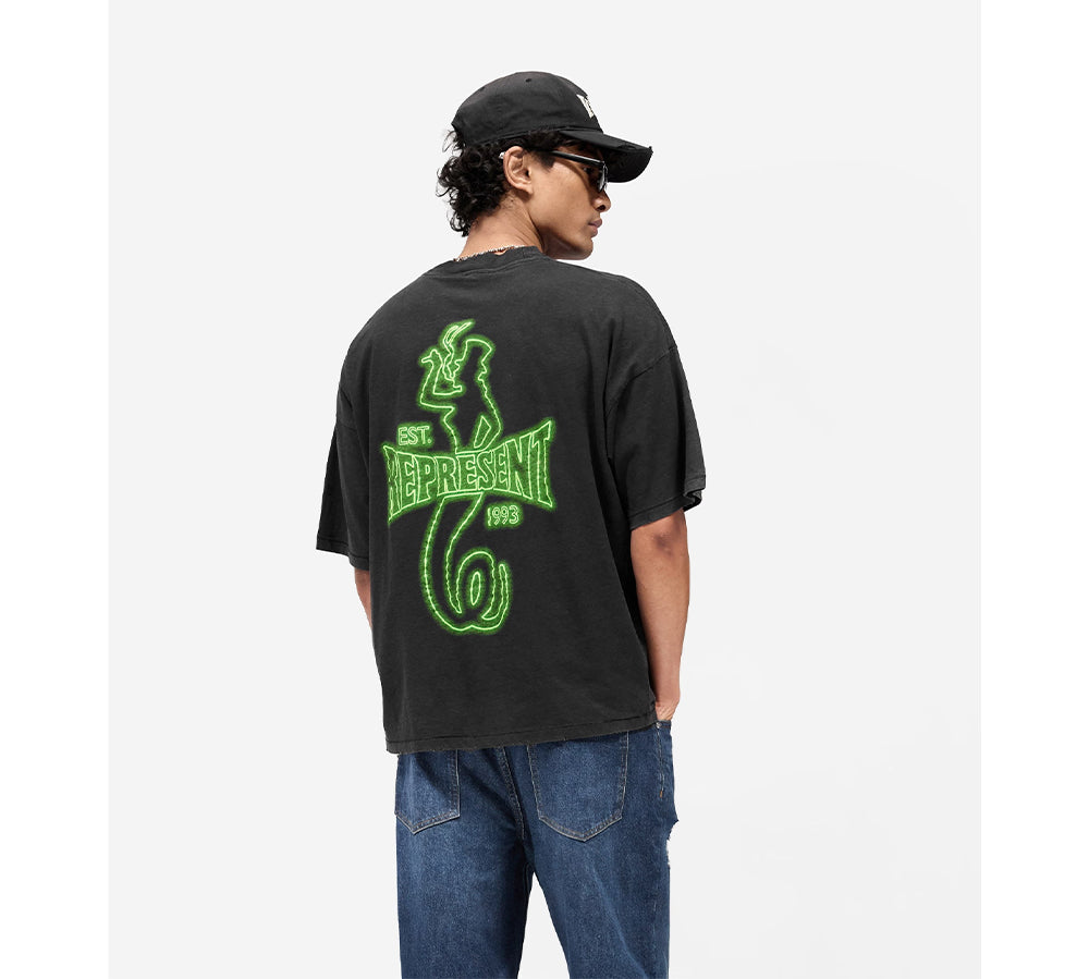 Represent x The Viper Room Glow T-Shirt - Vintage Black