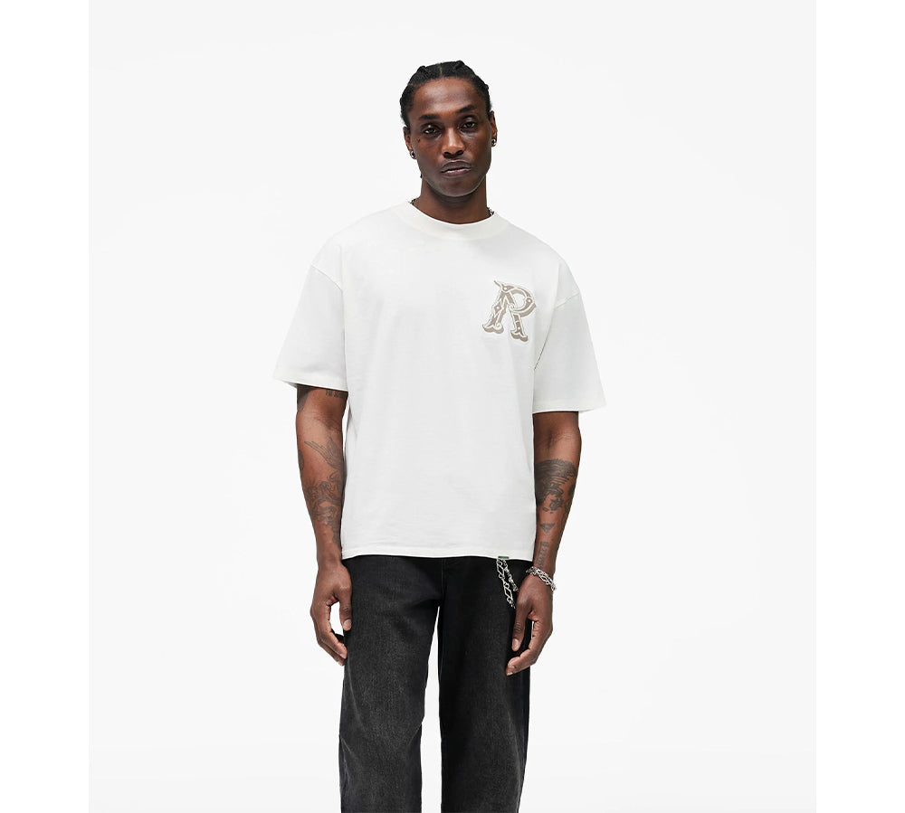 Represent Western Initial T-Shirt - Flat White