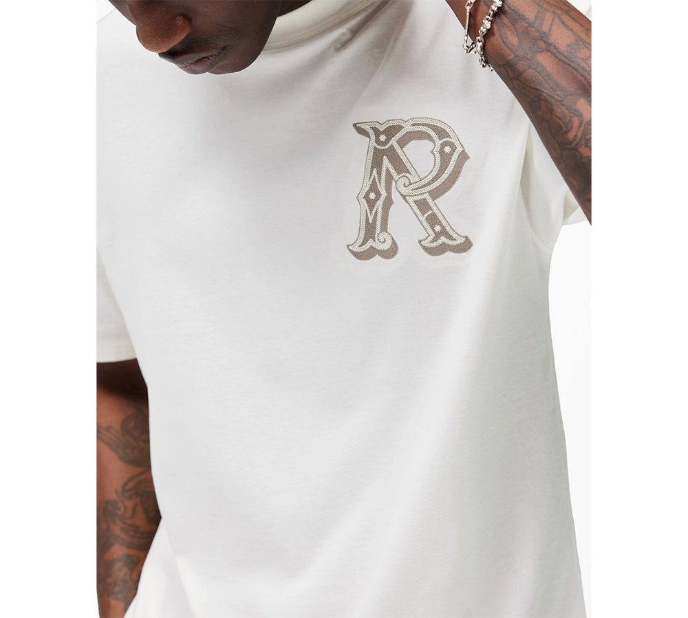 Represent Western Initial T-Shirt - Flat White