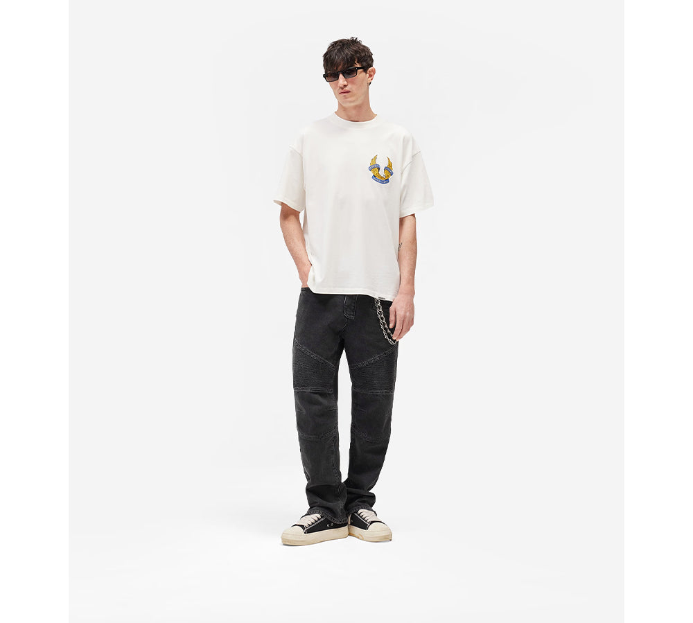 Represent X Belstaff Born To Bike T-Shirt - Flat White