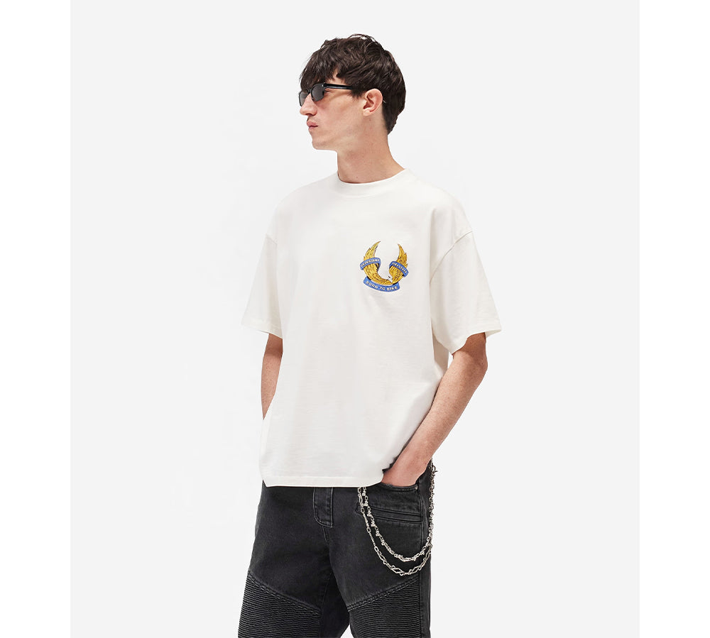 Represent X Belstaff Born To Bike T-Shirt - Flat White
