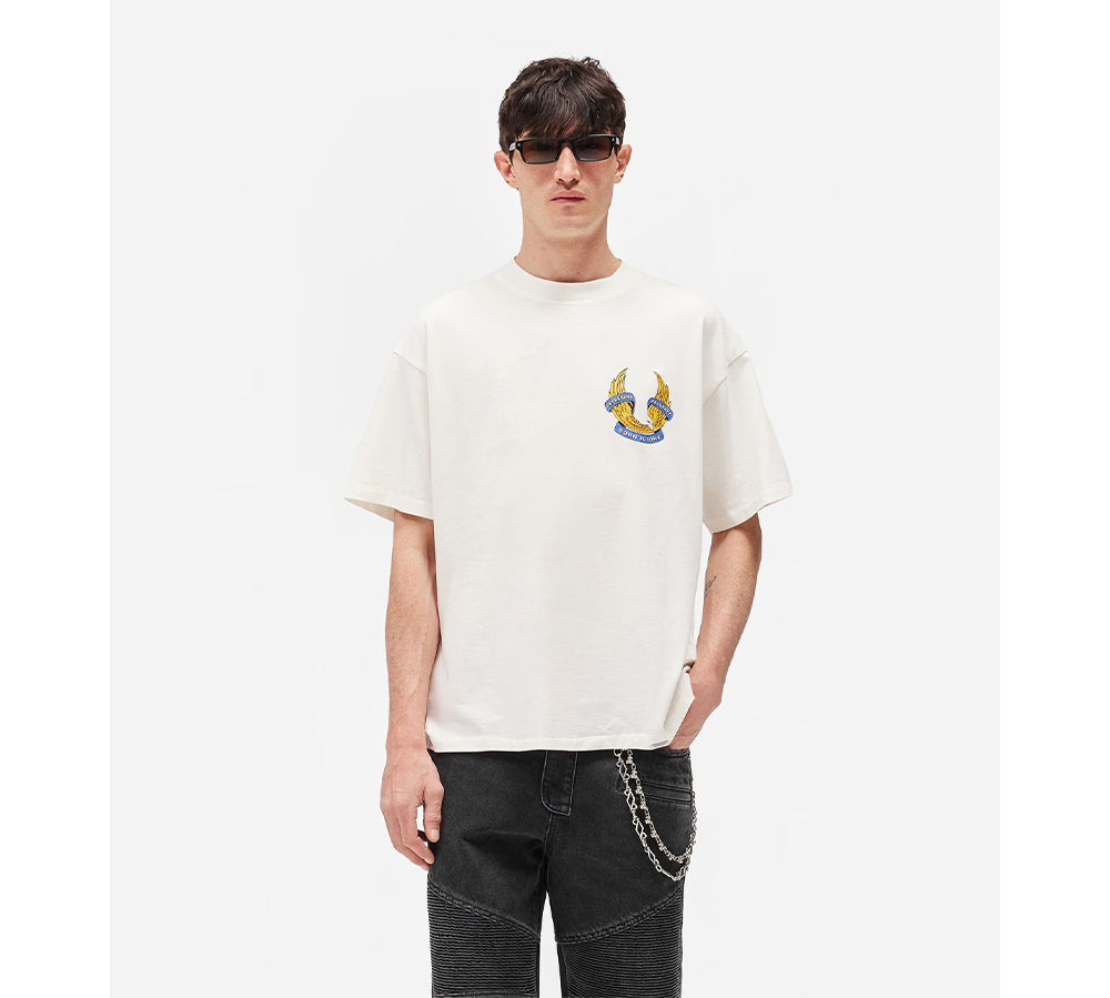 Represent X Belstaff Born To Bike T-Shirt - Flat White