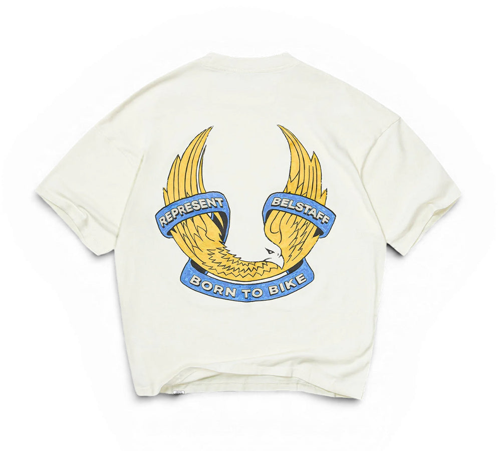 Represent X Belstaff Born To Bike T-Shirt - Flat White