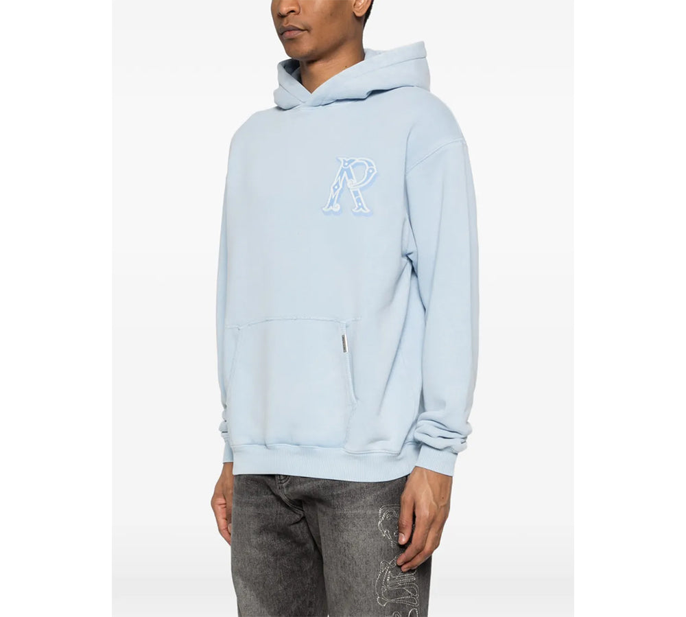 Represent Western Initial Embroidered Hoodie - Mountain Blue