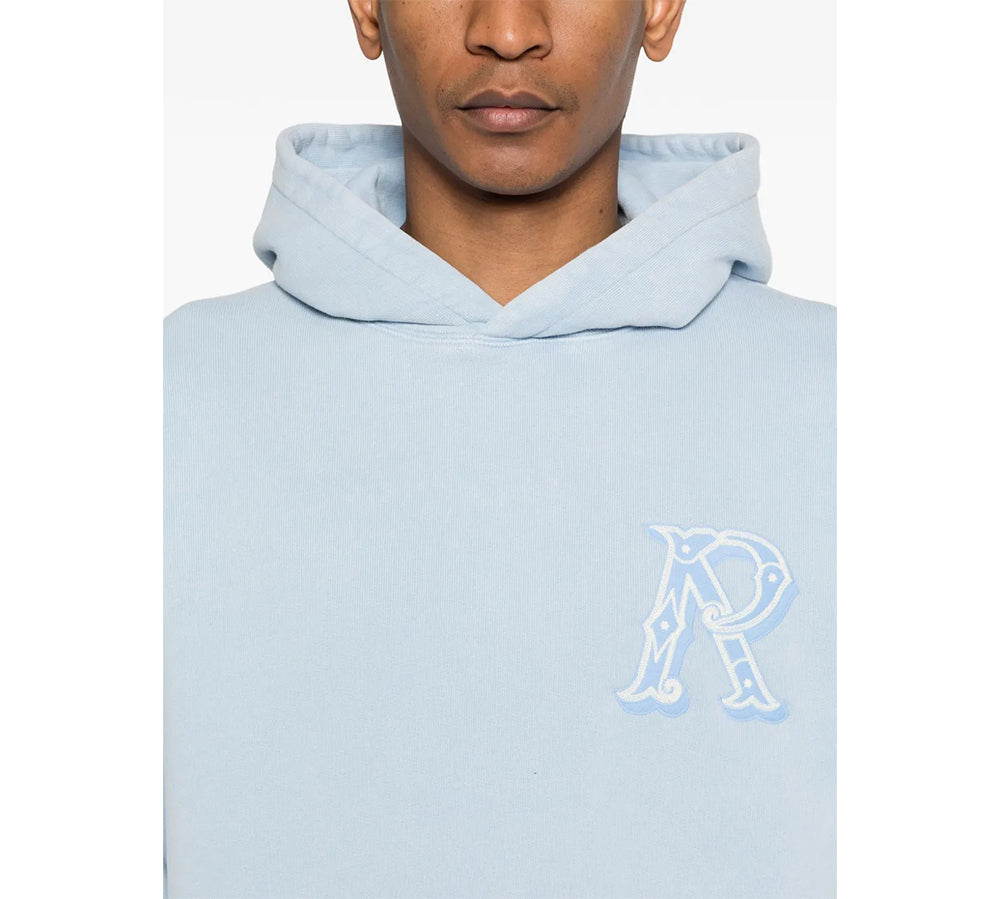Represent Western Initial Embroidered Hoodie - Mountain Blue