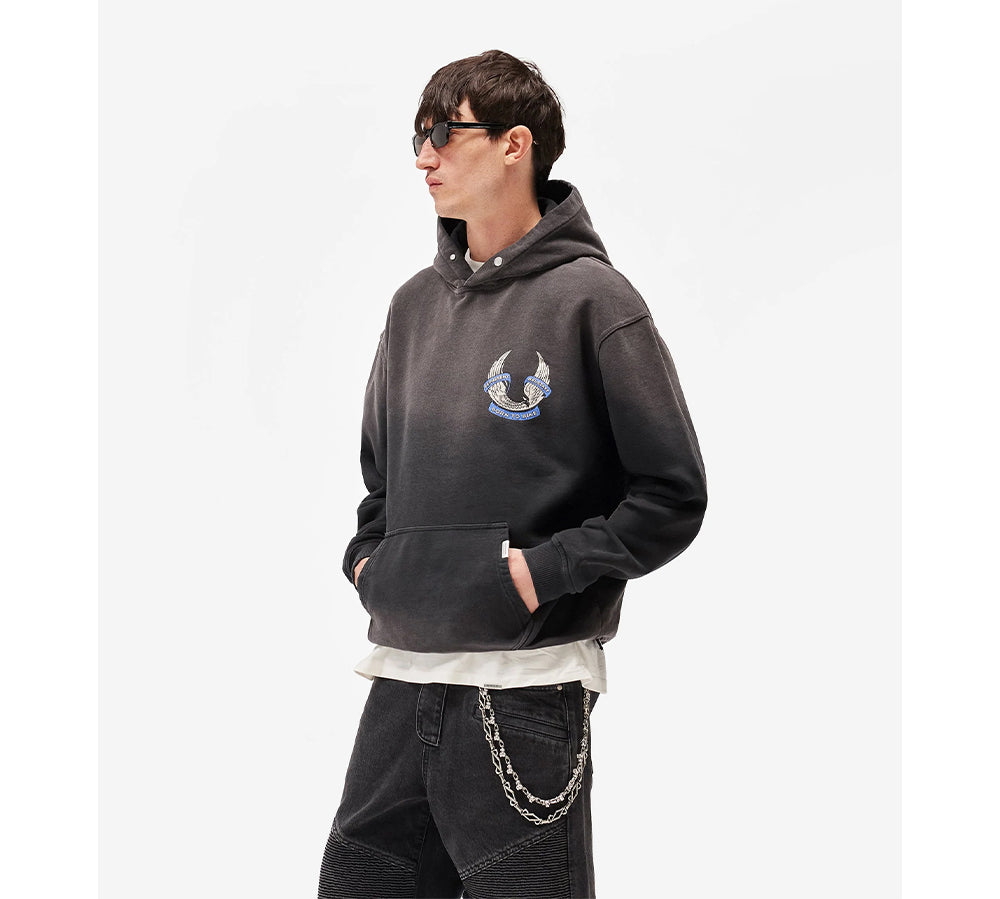 Represent X Belstaff Born To Bike Hoodie - Aged Black