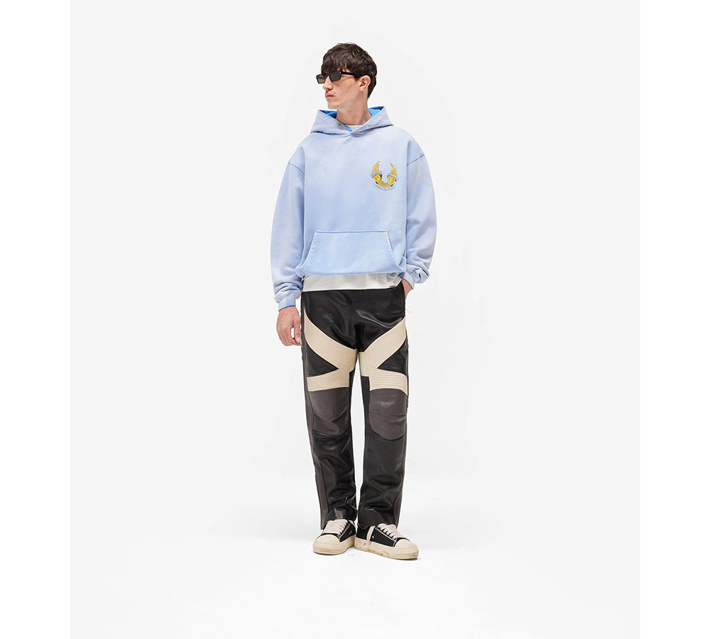 Represent X Belstaff Born To Bike Hoodie - Mid Blue