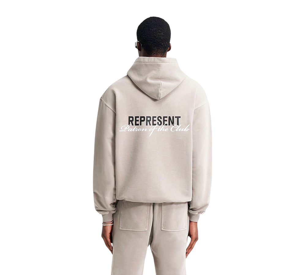 Represent Patron Of The Club Hoodie - Mudstone