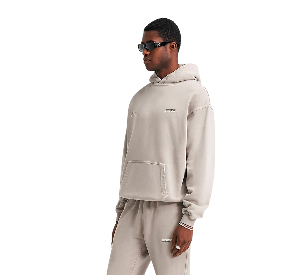 Represent Patron Of The Club Hoodie - Mudstone