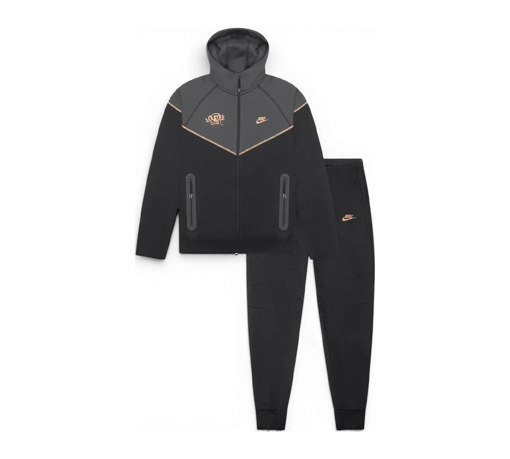 Nike Tech Fleece x Syna Central Cee Set - Black/Metallic Red Bronze