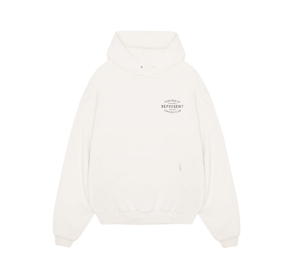 Represent Owners Club Stamp Hoodie - Flat White