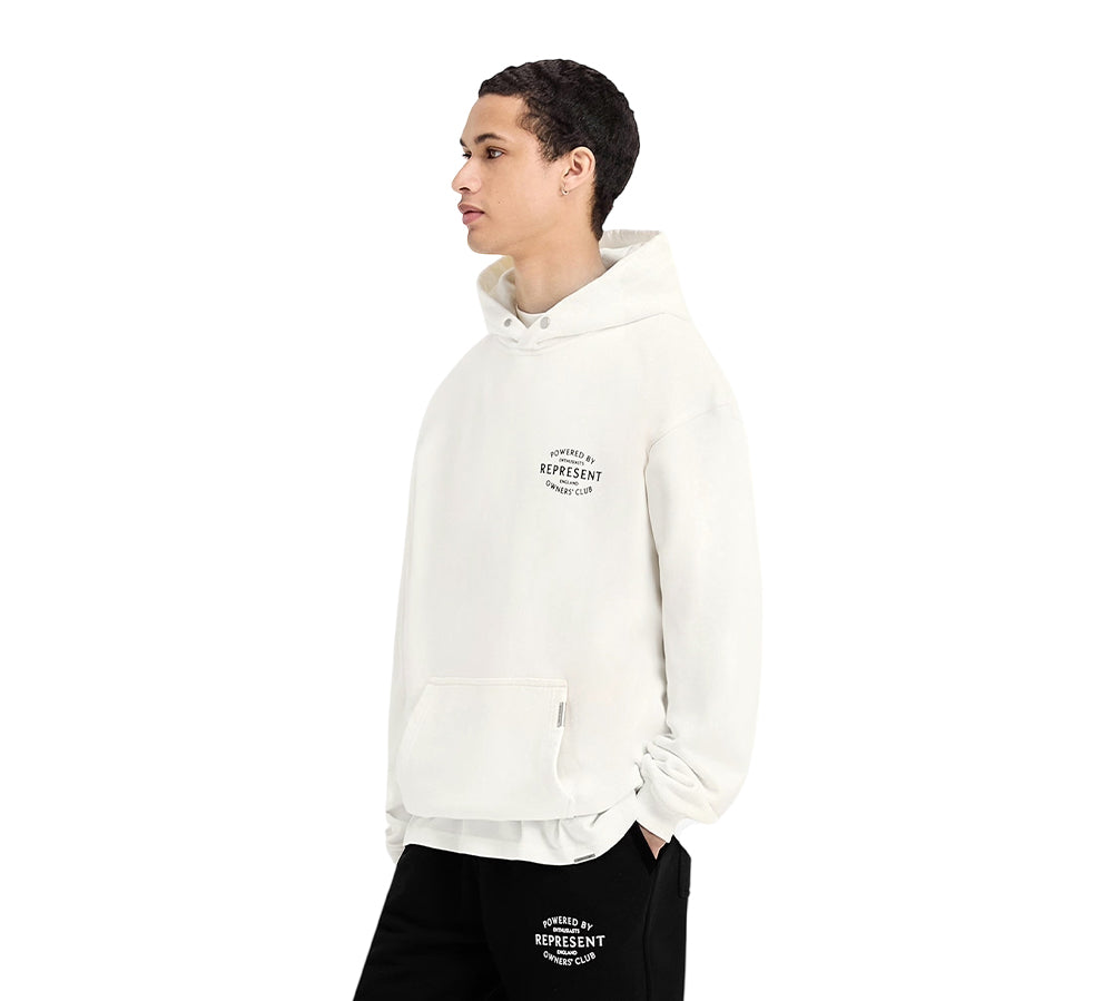 Represent Owners Club Stamp Hoodie - Flat White