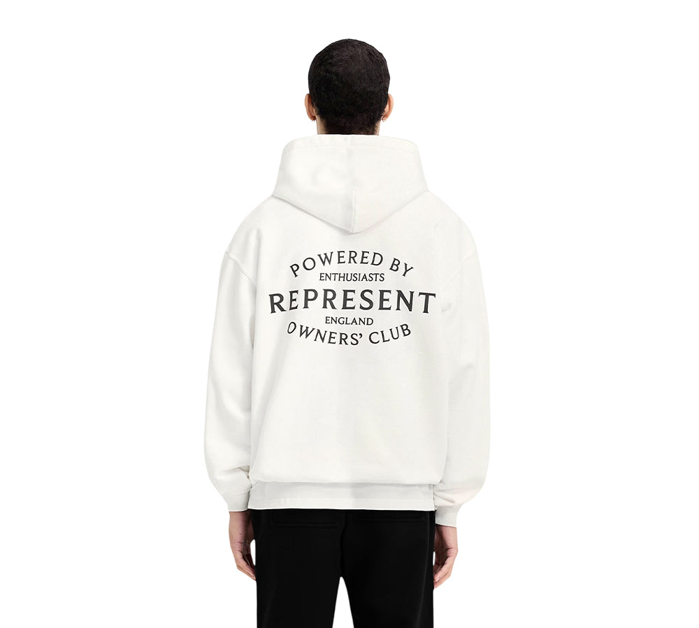 Represent Owners Club Stamp Hoodie - Flat White