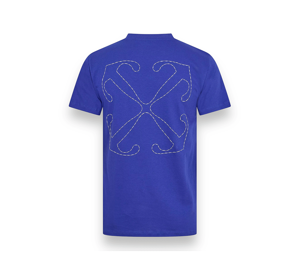 Off White Embroidered Stitch Arrows T-Shirt - Dark Blue