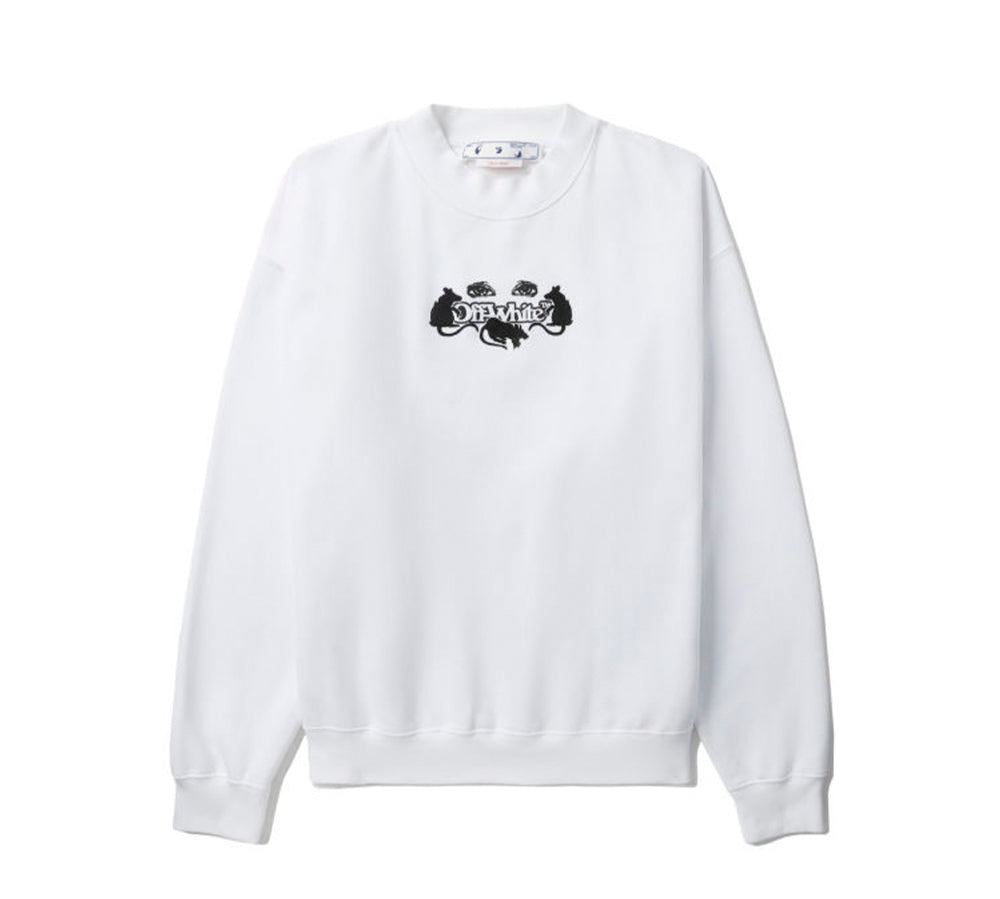 Off-White Cat Over Skate Crewneck - White