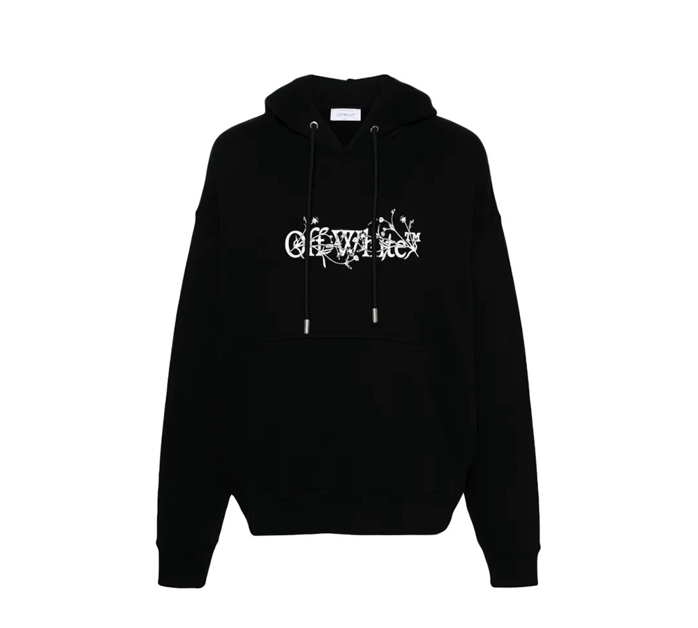 Off-White Bookish Flowers Hoodie - Black