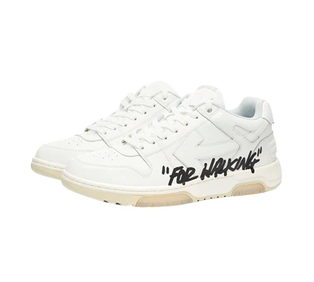 OFF-WHITE Out Of Office OOO Low Tops - For Walking White Black