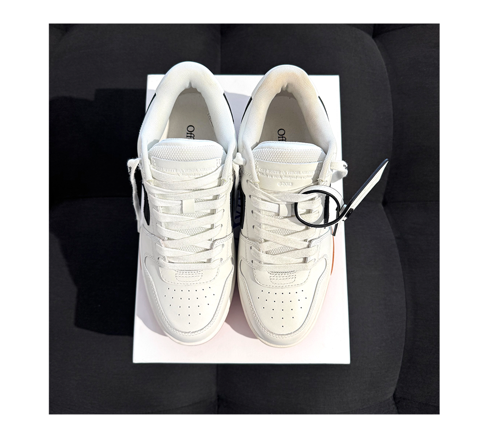 OFF-WHITE Out Of Office OOO Low Tops (38) - White Black Gum (USADO)