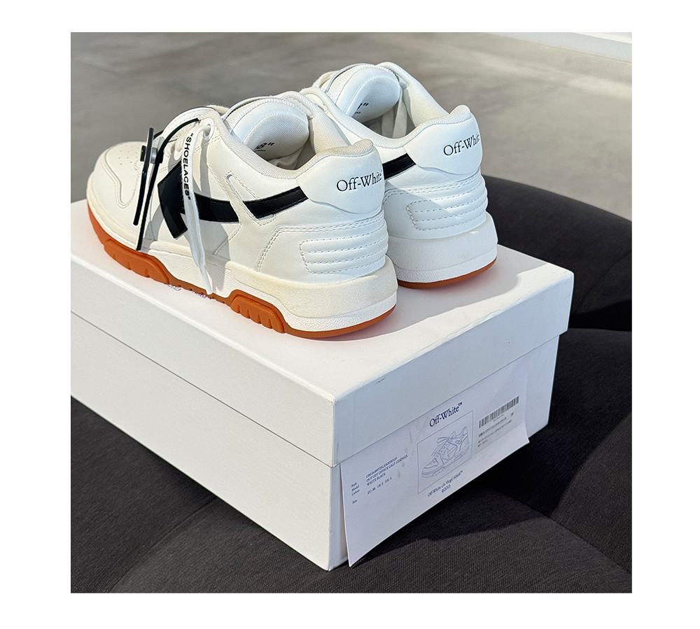 OFF-WHITE Out Of Office OOO Low Tops (38) - White Black Gum (USADO)