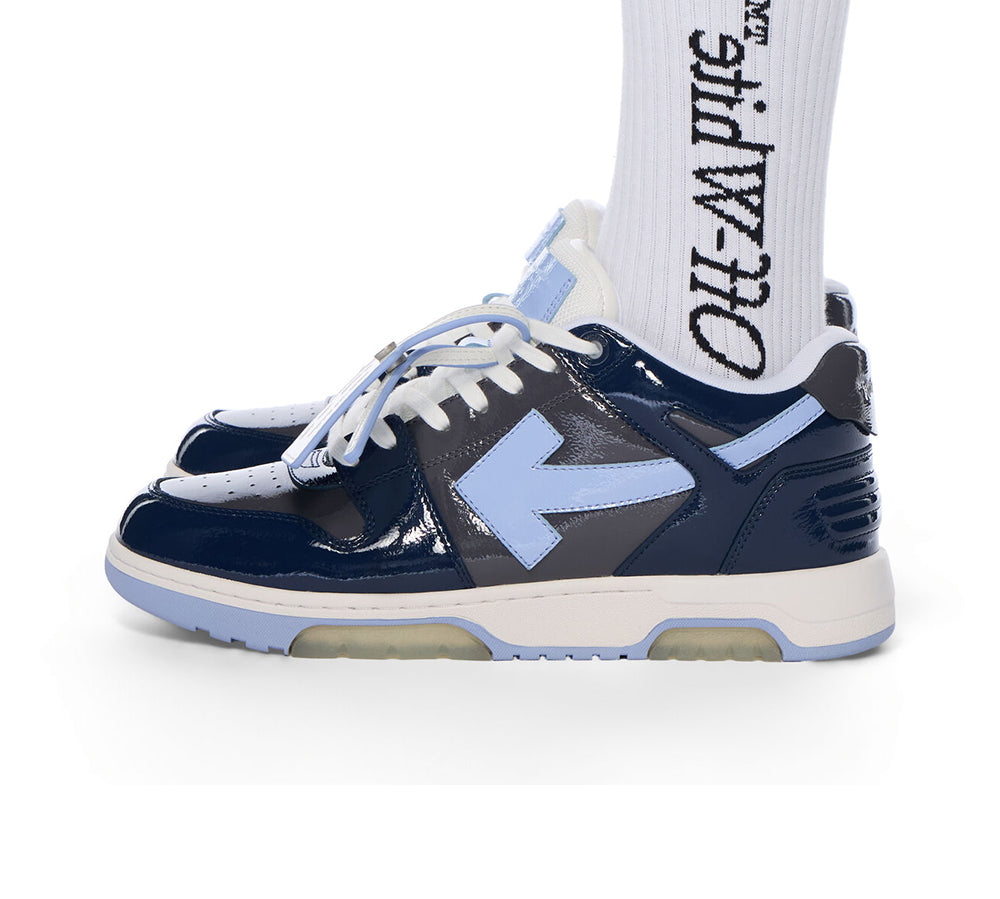 OFF-WHITE Out Of Office Low Tops - Grey Melange - Light Blue