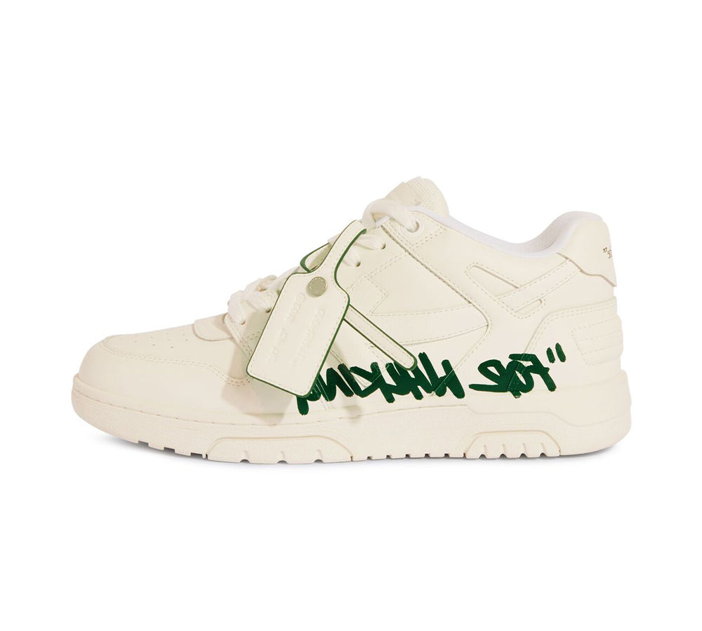 OFF-WHITE Out Of Office For Walking Low Tops - White Green