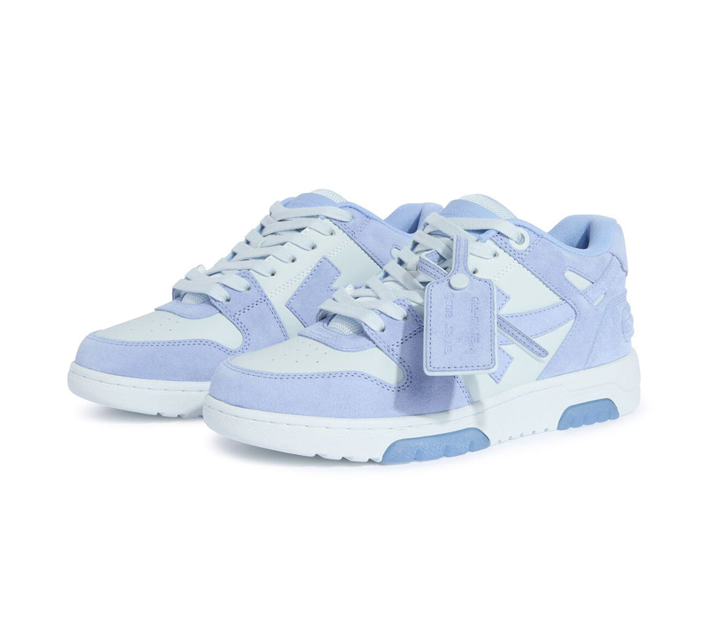 OFF-WHITE Out Of Office OOO Low Tops - Dusty Blue Ice Out Suede