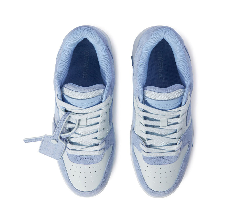 OFF-WHITE Out Of Office OOO Low Tops - Dusty Blue Ice Out Suede