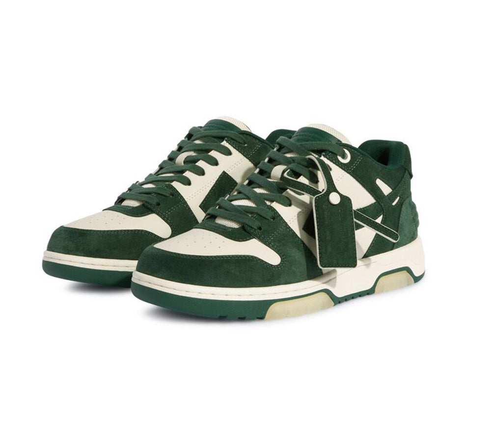 OFF-WHITE Out Of Office Low Tops - Green Suede