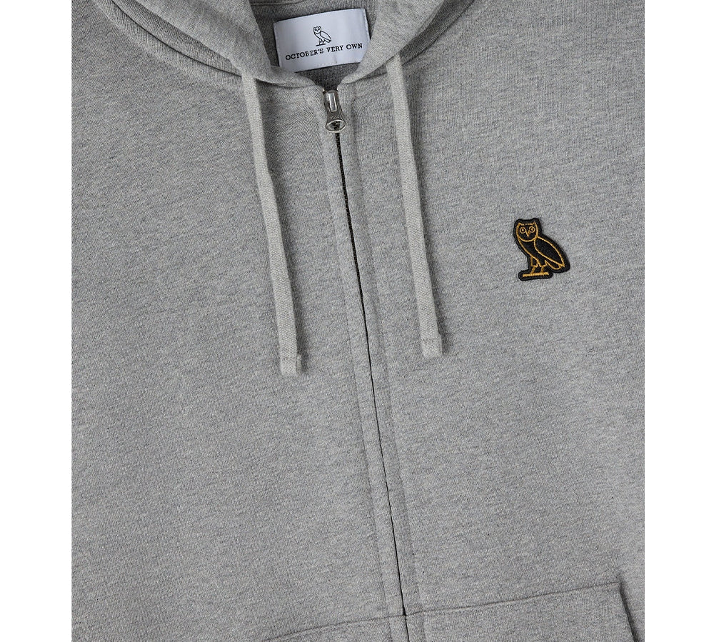OVO Classic Full-Zip Hoodie - Heather Grey