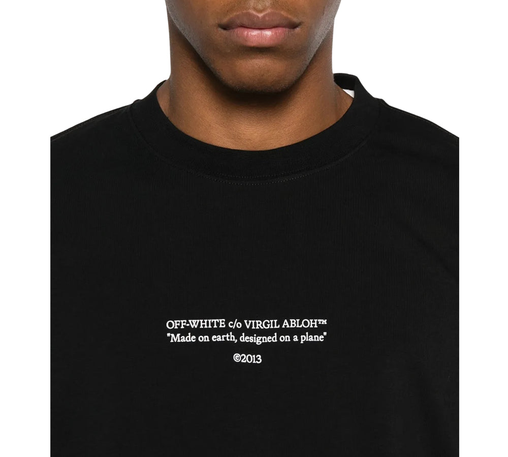 Off-White 'Made On Earth, Designed On A Plane' T-shirt - Black
