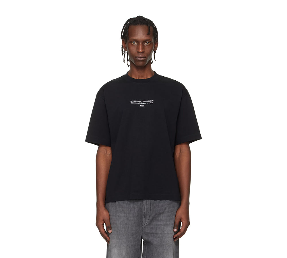 Off-White 'Made On Earth, Designed On A Plane' T-shirt - Black
