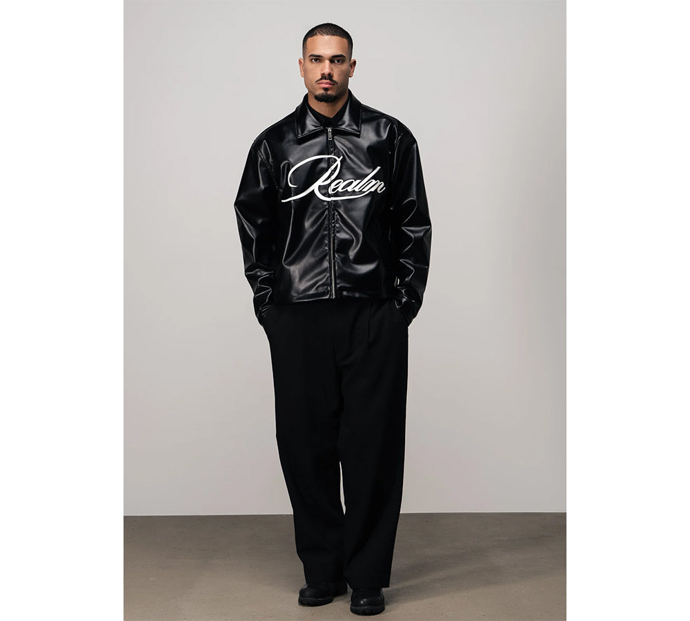 Realm Opo Leather Jacket - Black (Edição Limitada)