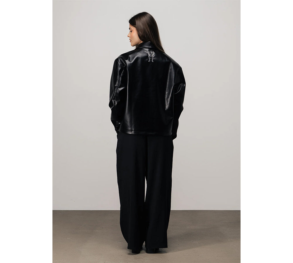 Realm Opo Leather Jacket - Black (Edição Limitada)