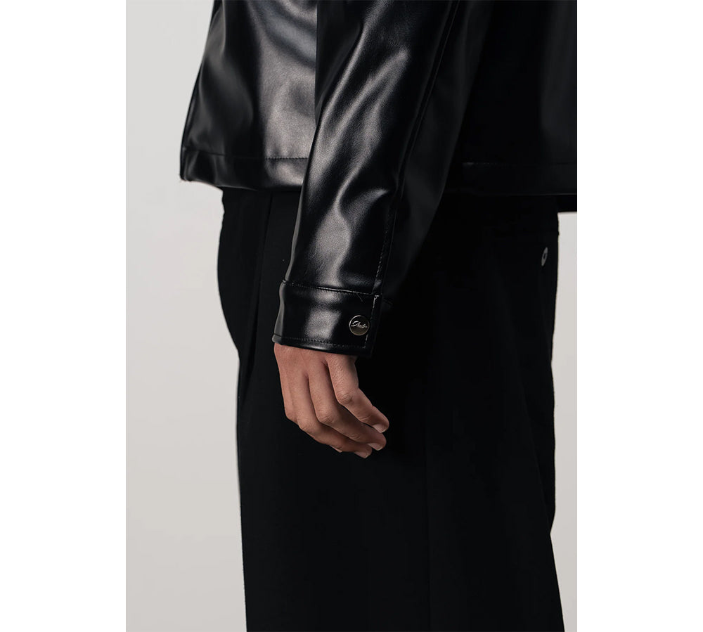 Realm Opo Leather Jacket - Black (Edição Limitada)