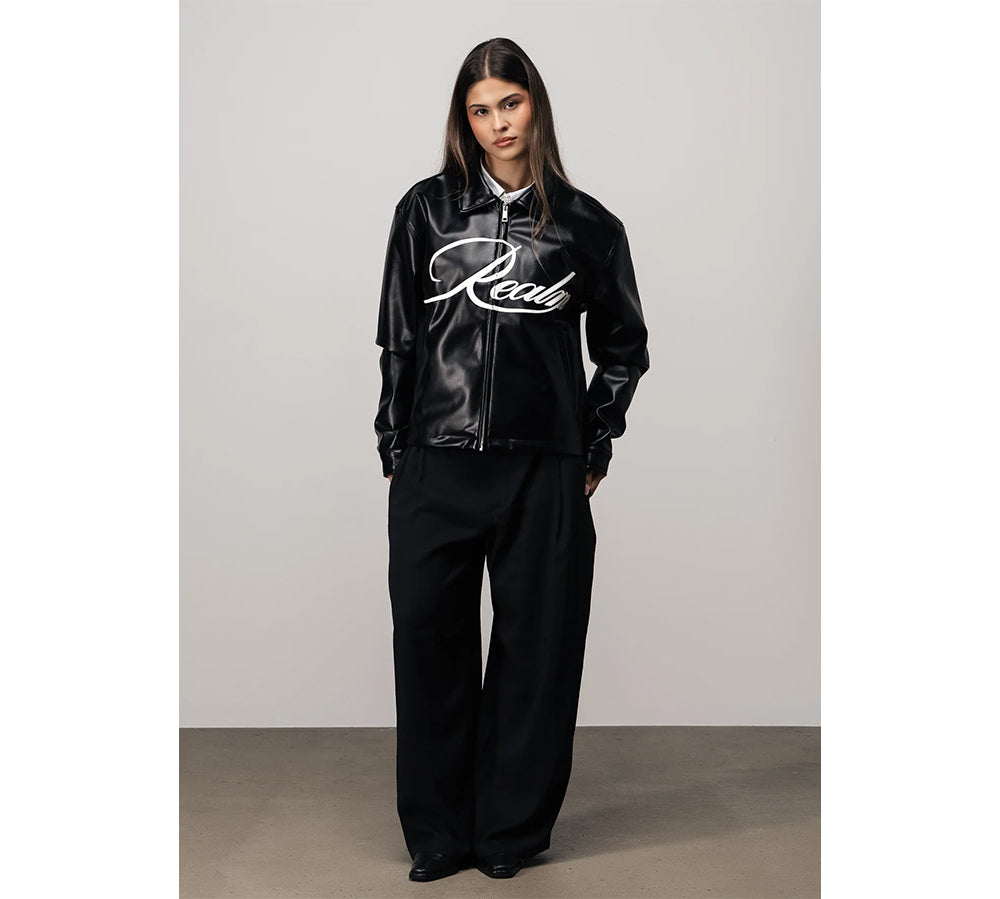 Realm Opo Leather Jacket - Black (Edição Limitada)