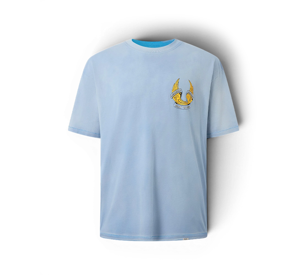 Represent X Belstaff Born To Bike T-Shirt - Washed Blue