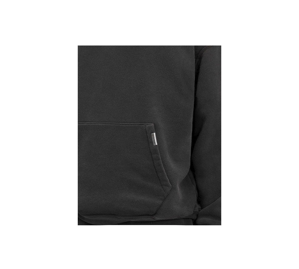 Represent Initial Boxy Hoodie - Washed Black