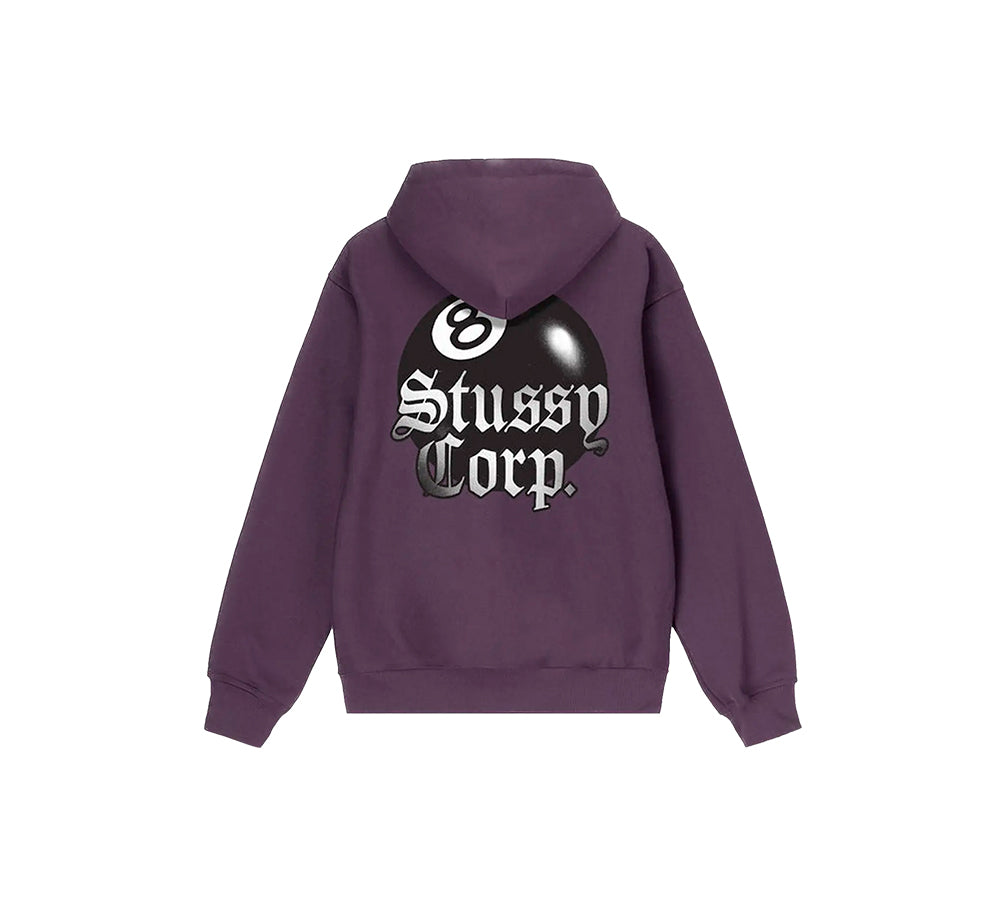 Stussy 8 Ball Corp. Hoodie - Grape