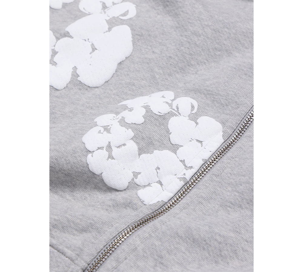Denim Tears The Cotton Wreath Zip Hoodie - Grey