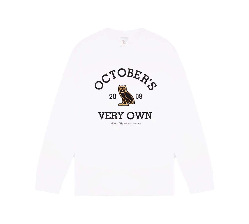 OVO Collegiate Longsleeve T-shirt - White