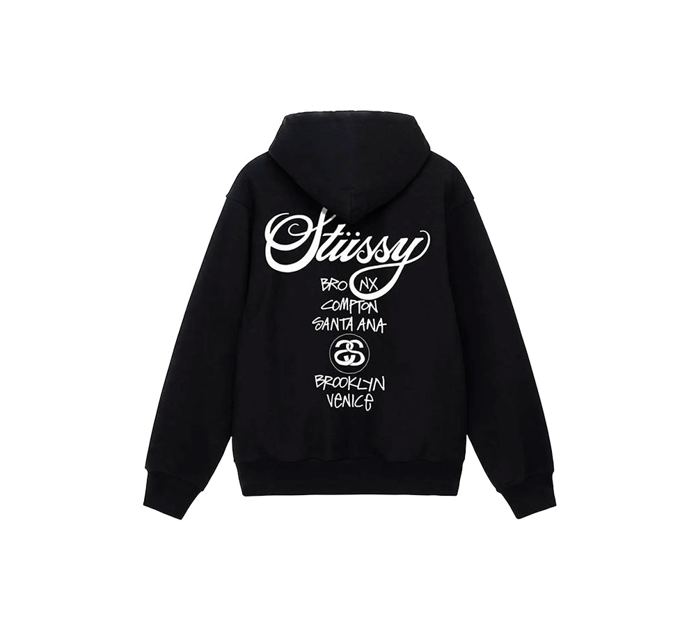 Stussy World Tour Hoodie - Black