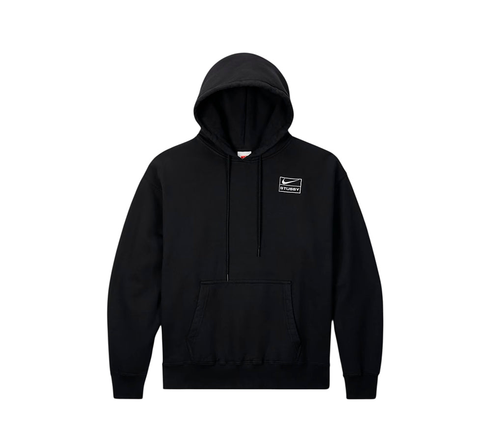 Stussy x Nike Stone Washed Fleece Zip Hoodie - Black