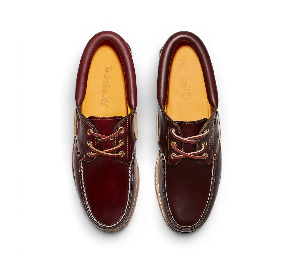 Timberland® 3-Eye Lug Handsewn Boat Shoe - Burgundy