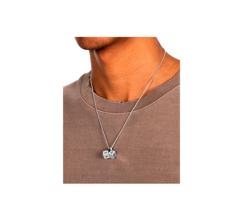 TwoJeys ★★™ Dice Necklace - 925 Sliver Chain