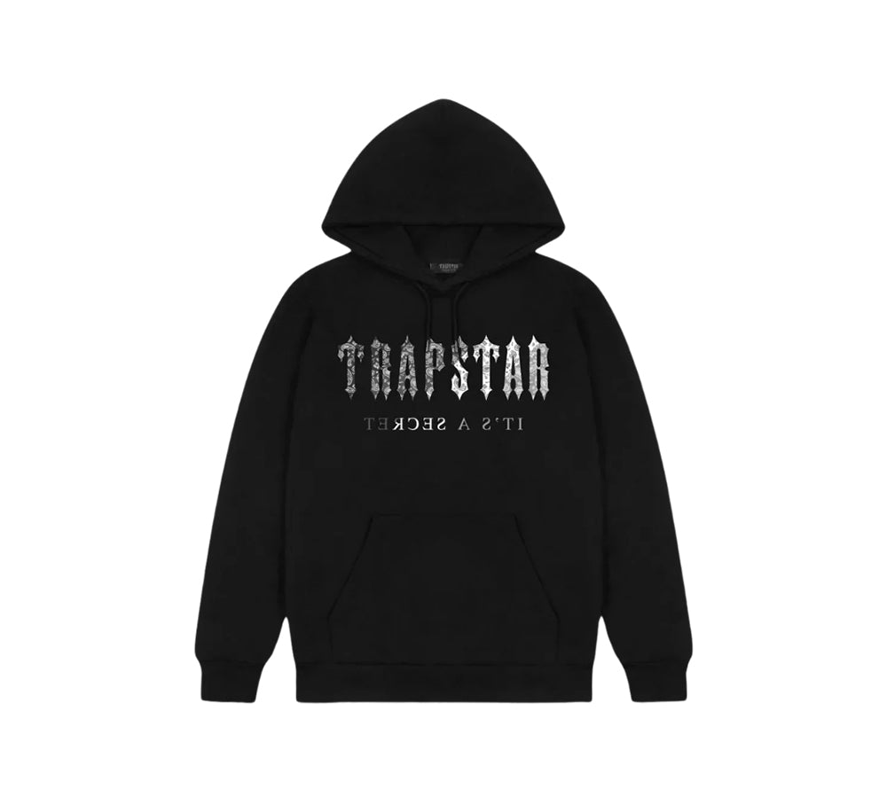 Trapstar Decoded Paisley Monochrome Edition Hoodie - Black