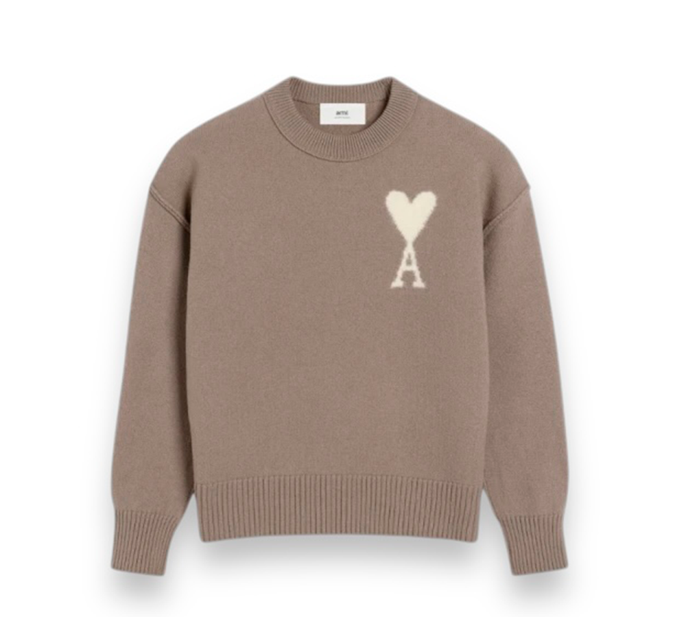 Ami de Coeur En Laine - Pull Taupe